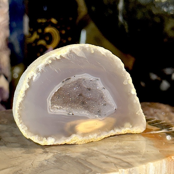 Other - Agate Crystal Geode With Sparkles!